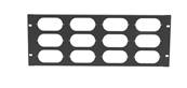Face avant 19 pouces - 4U - 12 prises double K501- MECATES