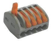 Bornes 5 circuits(0.2  - 4mm2) - Pour cble souple ou rigide