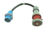 Adaptateur 3P+N+T mâle Maréchal 63A DS6 / femelle CEE17 125A  0.5m