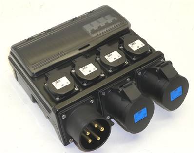 Départ  2X32A CEE17 mono 4 x16NF