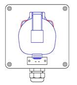 1 socle maréchal DS1 2P+T 16A - 1PG16