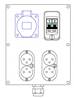 1 socle 32 mono CEE17 2 socles doubles 16A NF 2 disjoncteurs 16A