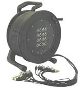 Touret 12 XLR3F 4 XLR3M épanoui 12XLR3M 4 XLR3F  50m