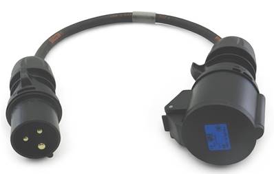 Adaptateur  2P+T 16A mâle CEE17 / femelle CEE17 32A  0.5m
