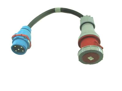 Adaptateur 3P+N+T mâle Maréchal 63A DS6 / femelle CEE17 125A  0.5m