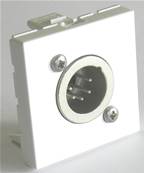 Plastron 45 équipé 1 embase XLR5 mâle  neutrik NC5MDLX