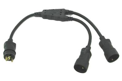 Doublette 220V N mâle / 2 NF femelle  0.5m