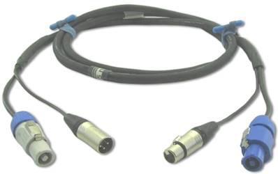 DMX POWER powercon + XLR3 5m