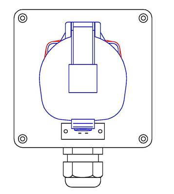 1 socle maréchal DS3 3P+N+T 32A6A - 1PG21