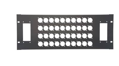 Face avant 19 pouces - 4U - pour 40 XLR série D + 2 H40/ 72 - MECATES